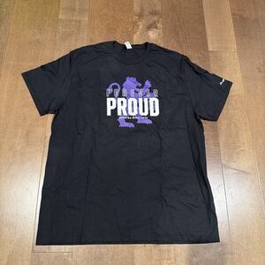 NBA Sacramento Kings Black Forever Proud Logo T Shirt Size XL